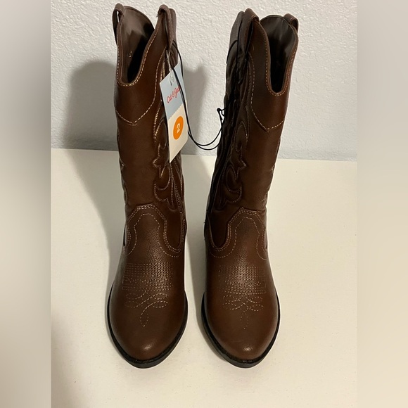 NWT Children’s Brown Western Cowboy Boots Size 2 - Picture 3 of 4